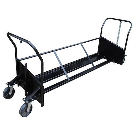 Vestil 95 Gal Trash Can, Black, Steel TH-CART-95